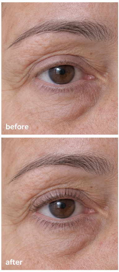Lashes before and after four weeks