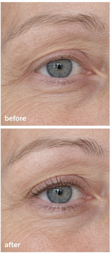 Lashes before and after four weeks